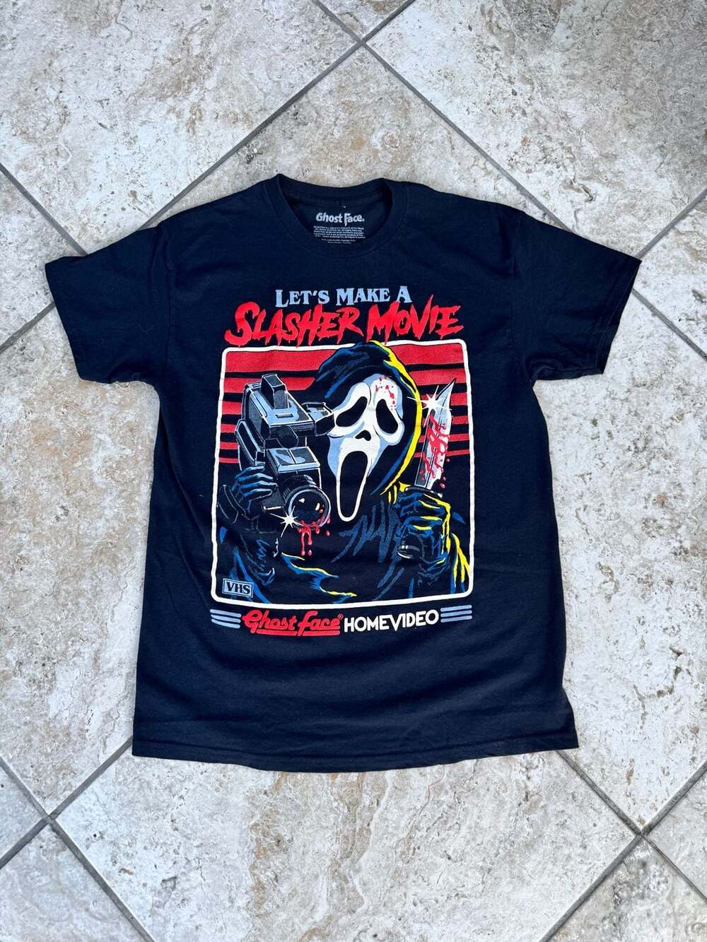 Ghost Face Let's Make a Slasher Movie Steven Rhodes Spirit Halloween T-Shirt